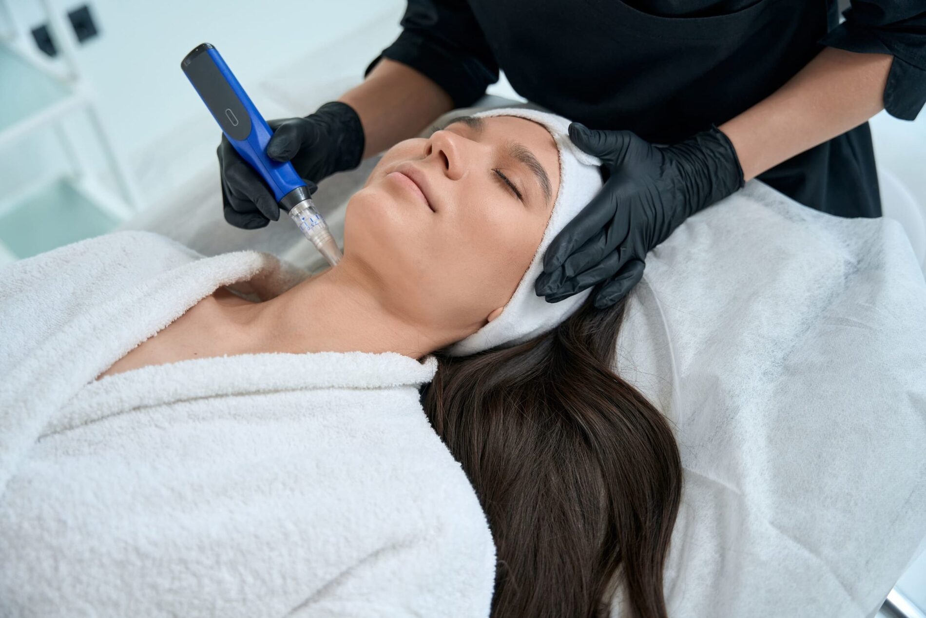 Girl getting Microneedling services | The Aesthetic dmc in Tucson, AZ